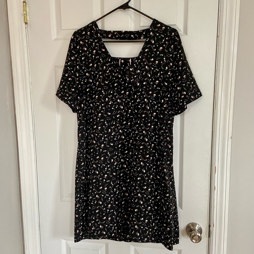 Cute Double Jeu Paris Black Minidress with bow! Size 12